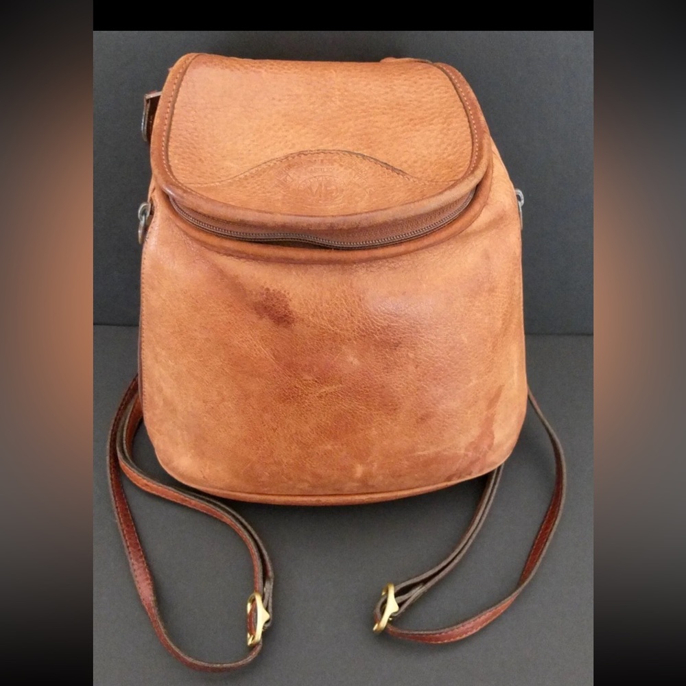 Original Ghurka All Leather Ashley No. 138 Reg. #Y46 Handy Backpack Or Carry-All